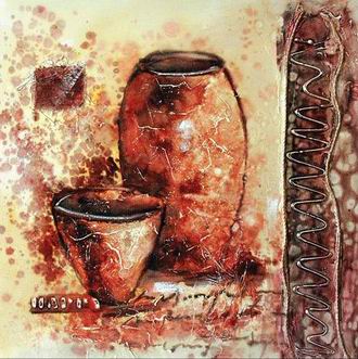 Textured Utensils oil painting